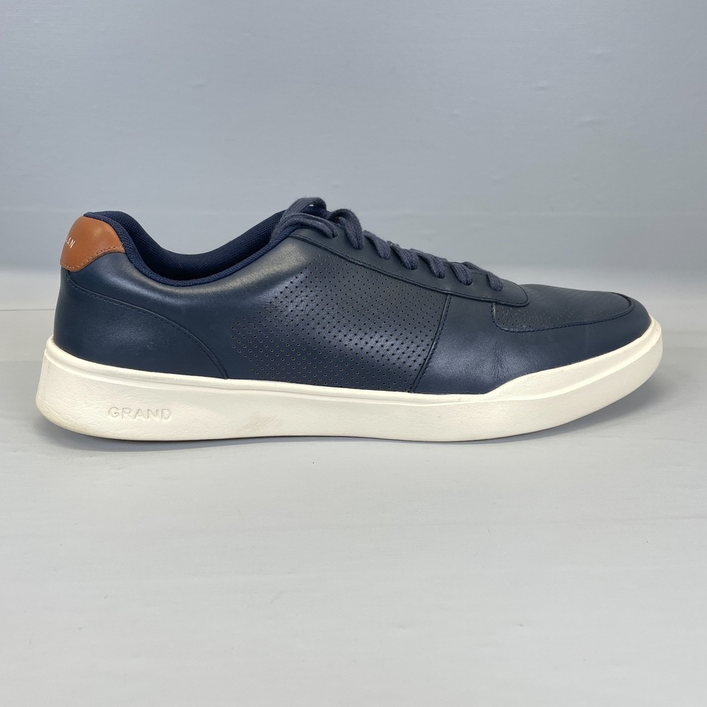 Cole Haan Grand Crosscourt Modern Perf Sneakers Mens Size 12M Blue Leather Shoes
